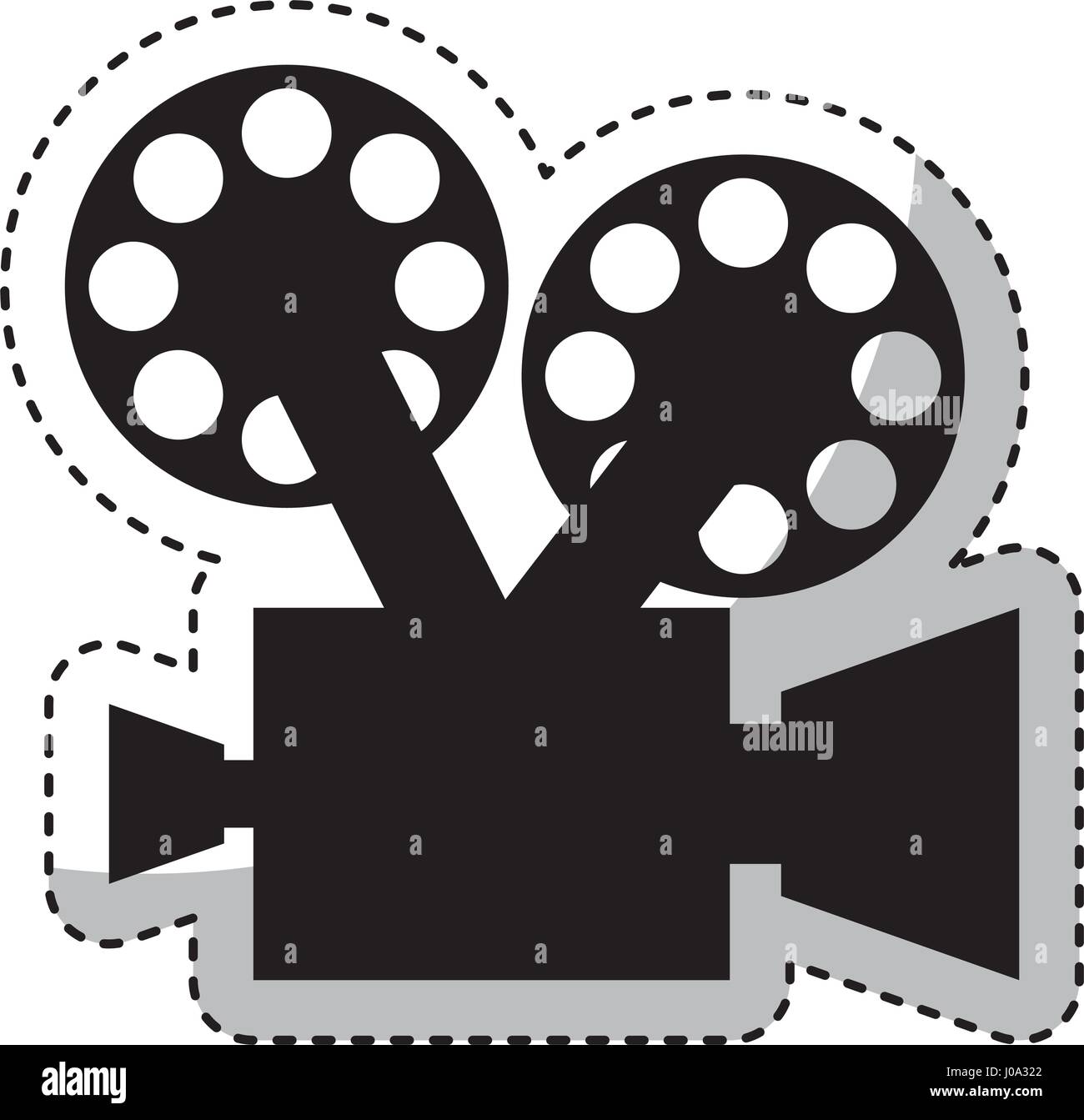 video camera retro icon Stock Vector