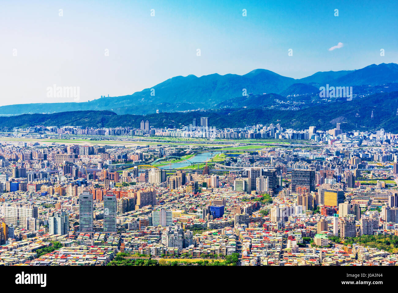 Cityscape of Taipei, Taiwan Stock Photo