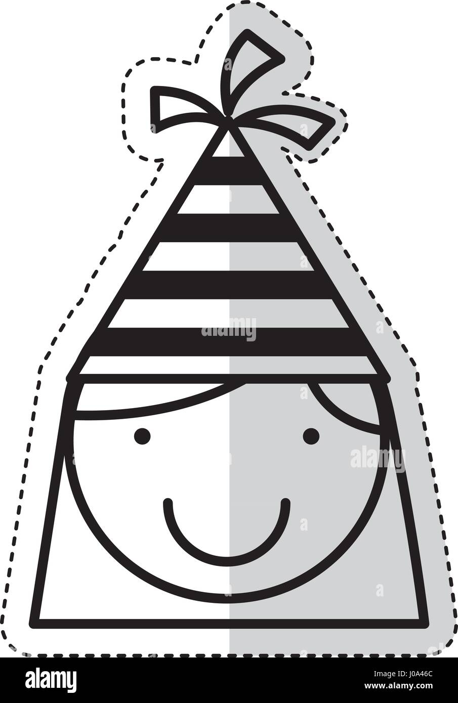 cute little girl with hat party character Stock Vector Image & Art - Alamy