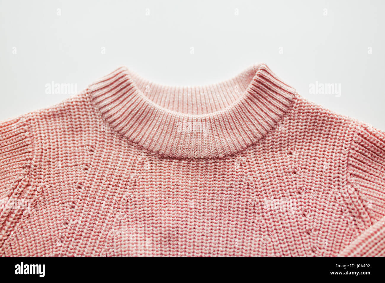 close up of sweater or pullover on white Stock Photo