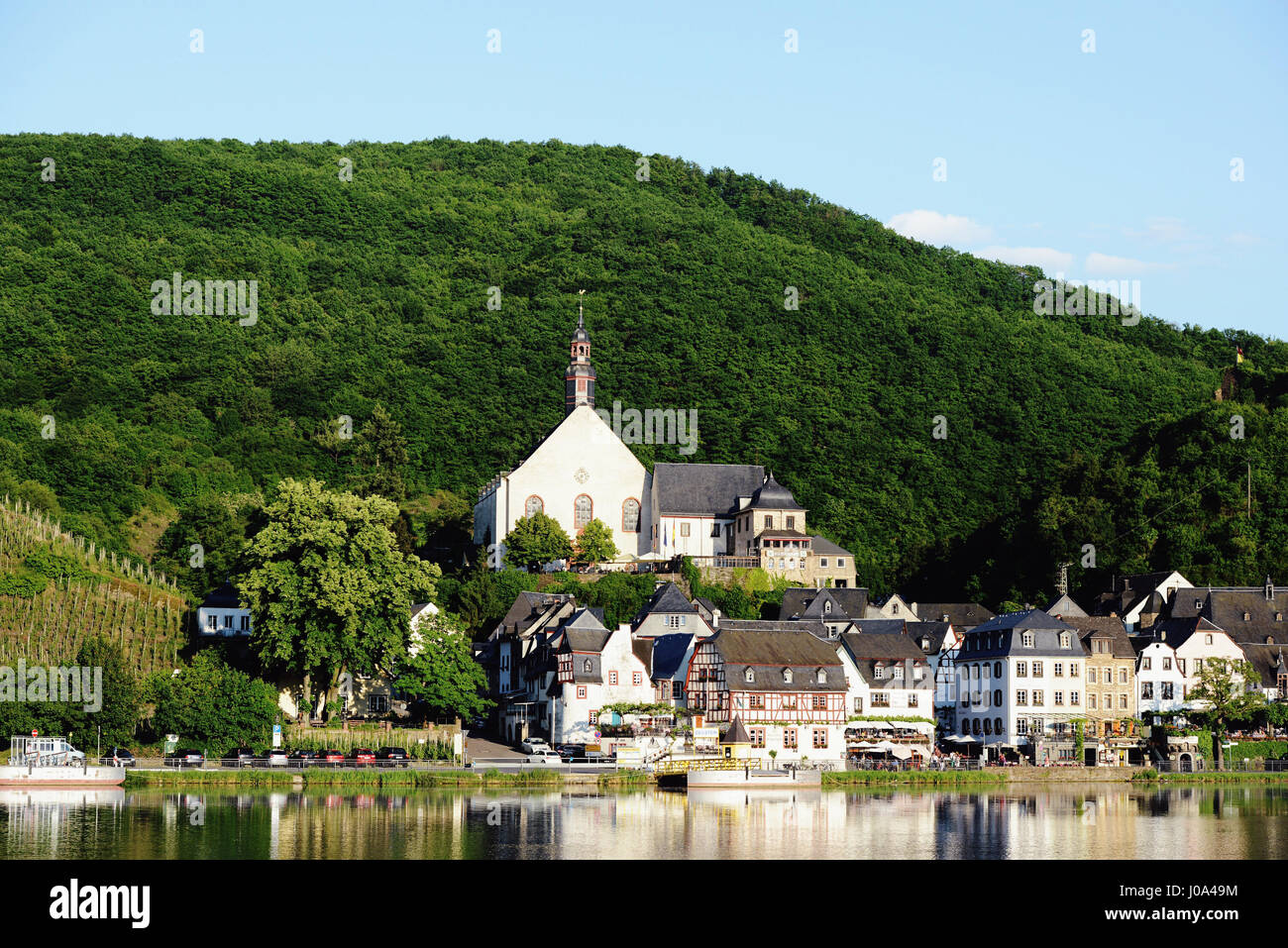 BEILSTEIN, RHINELAND-PALATINATE/ Germany September 08 2016: Cityscape of village Beilstein at Moselle river with its small streets and half-timbered h Stock Photo
