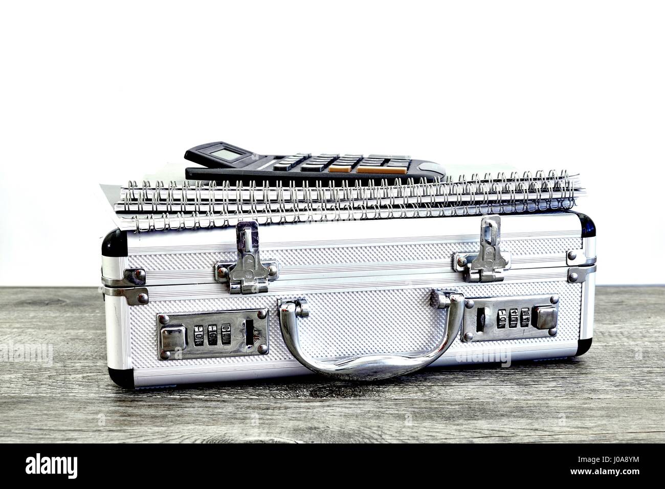 A studio photo of an old leather briefcase Stock Photo Alamy