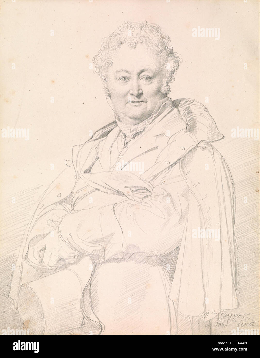 Jean-Auguste-Dominique Ingres - Portrait of Guillaume Guillon-Lethière - Stock Photo