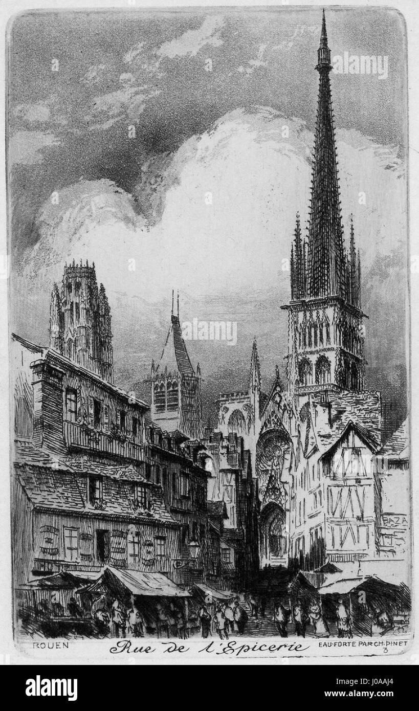 CPA ANIMÉ 76 ROUEN HOULME CAFE A SANNIER Epicerie Carte Postale Commerce Magasin
