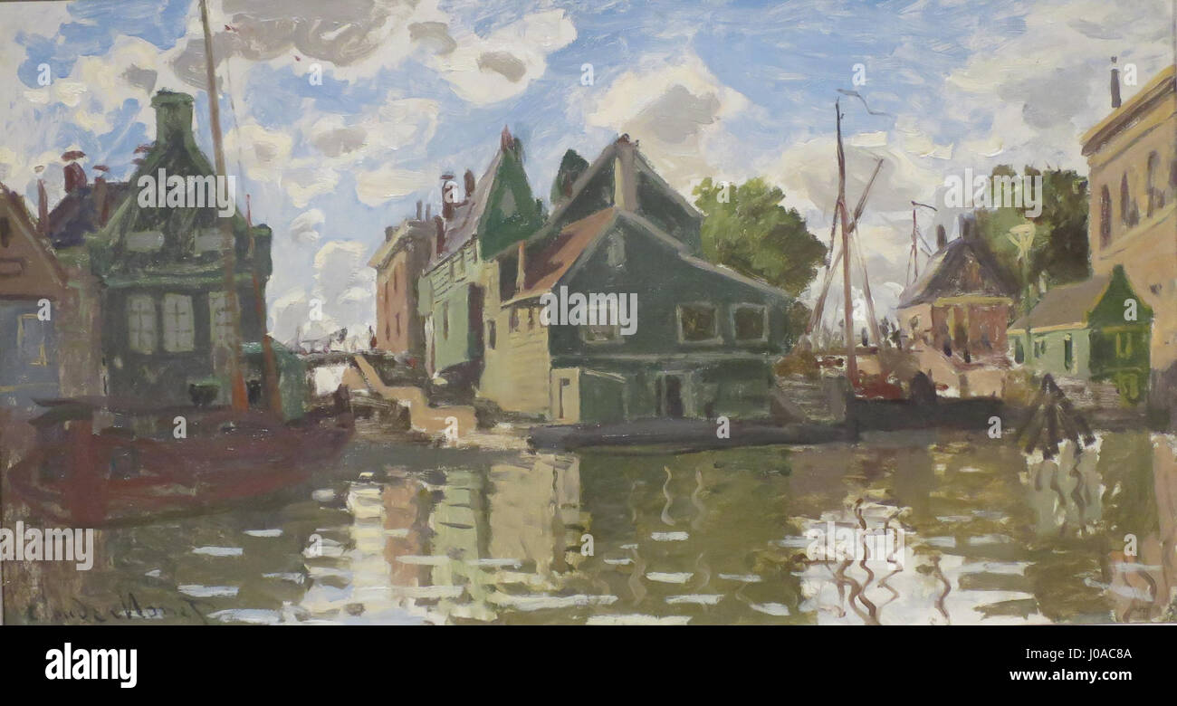 'Canal à Zaandam' by Claude Monet, 1871 Stock Photo - Alamy