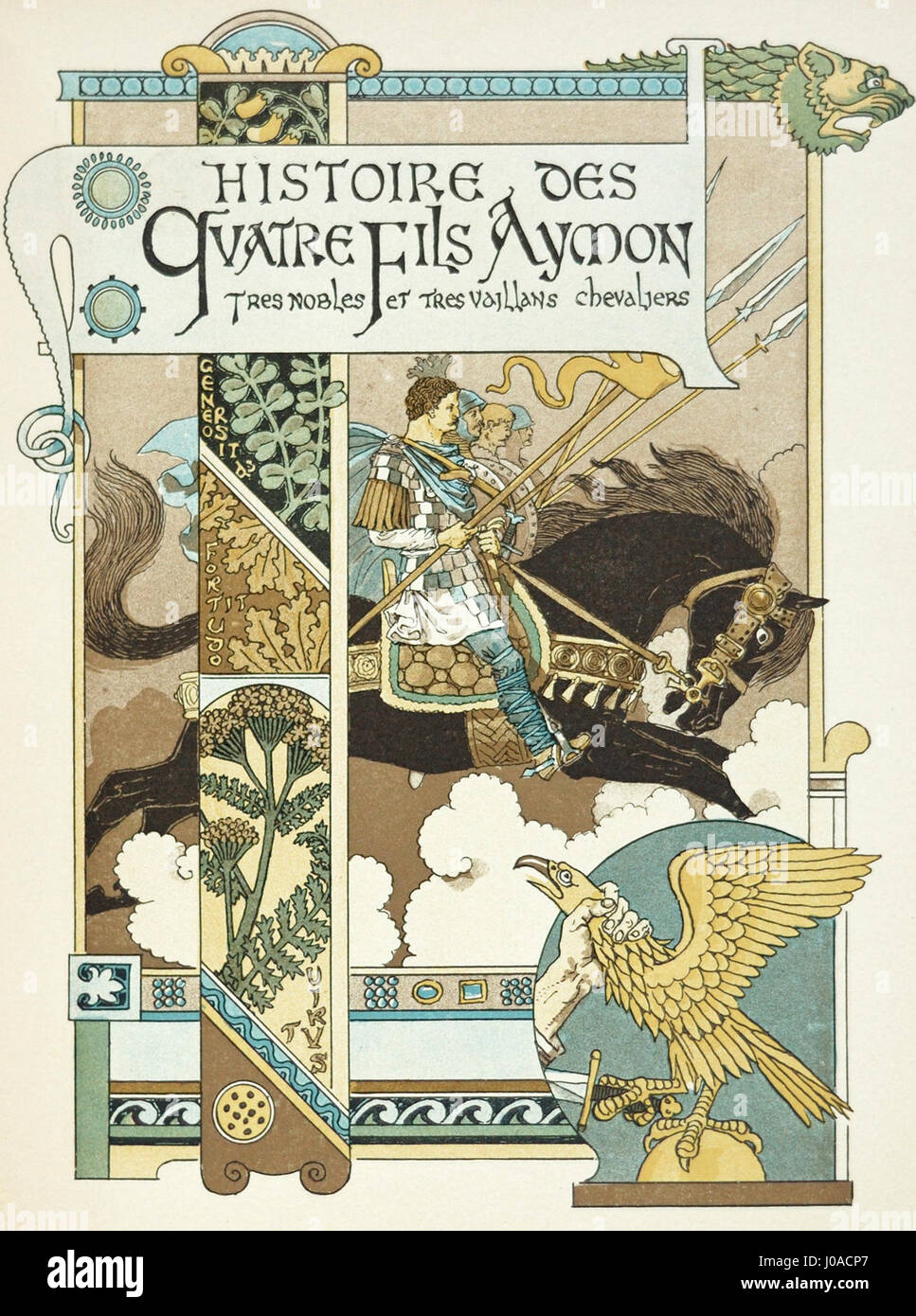 An 1883 edition of 'Histoire des Quatre Fils Aymon,' illustrated by ...