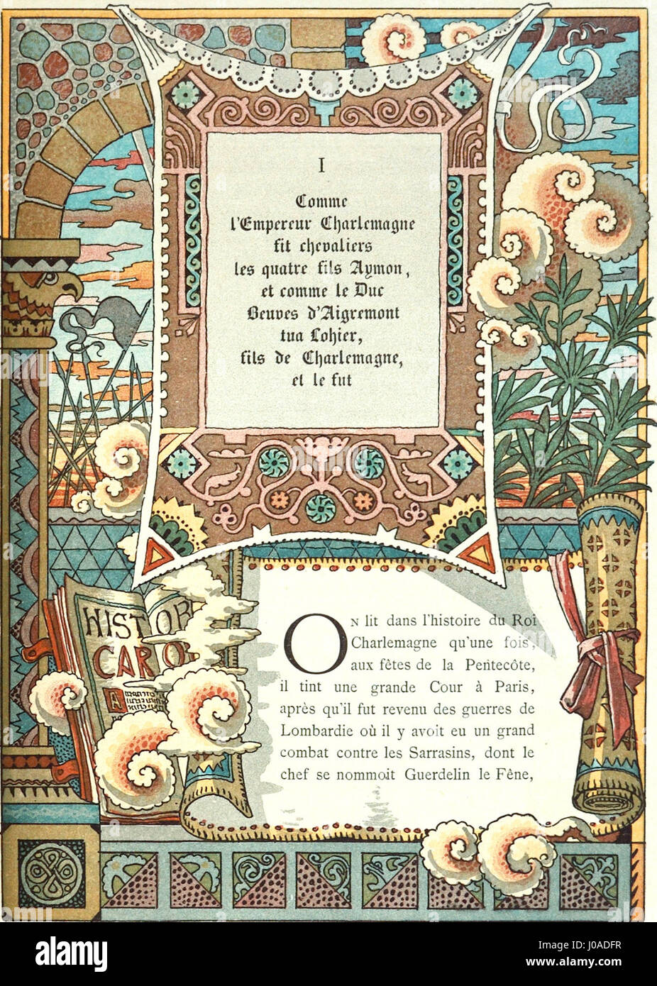 Eugène Grasset’s illustrations for 'Histoire des Quatre Fils Aymon ...