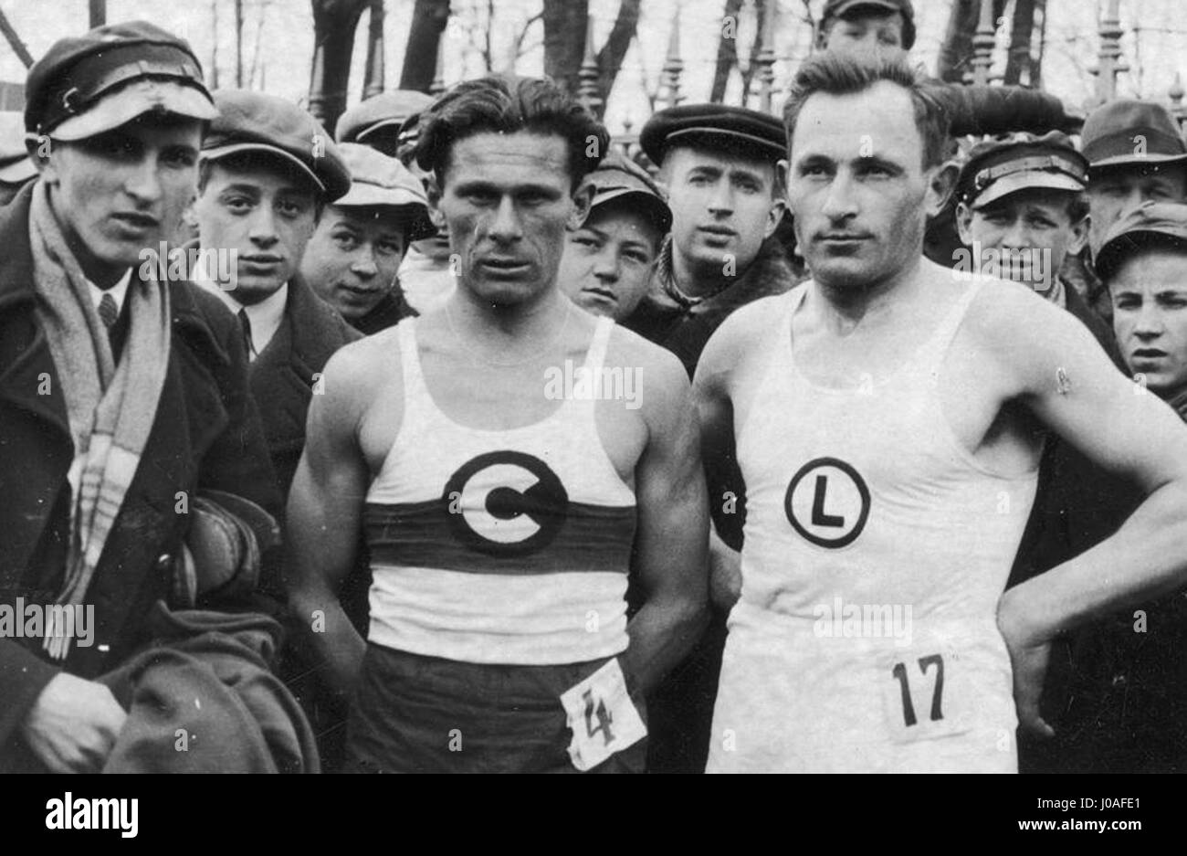 PIC 1-S-947-3 Mistrzostwa Polski w biegu przełajowym mężczyzn w Lublinie 1936 Kazimierz Fiałek Stock Photo