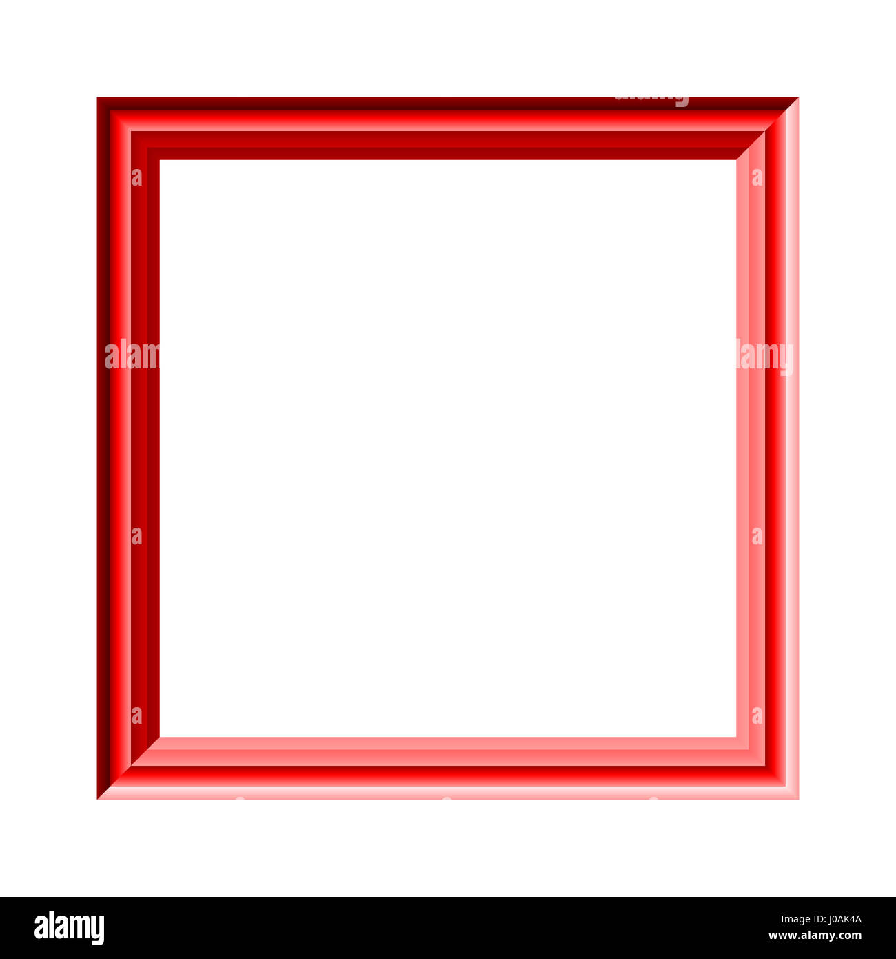 Photo frame of Red color vintage isolated on white background for design. Stock Photo