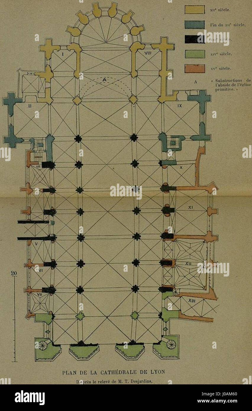 Lucien Bégule’s 'La cathédrale de Lyon - Plan' presents an ...