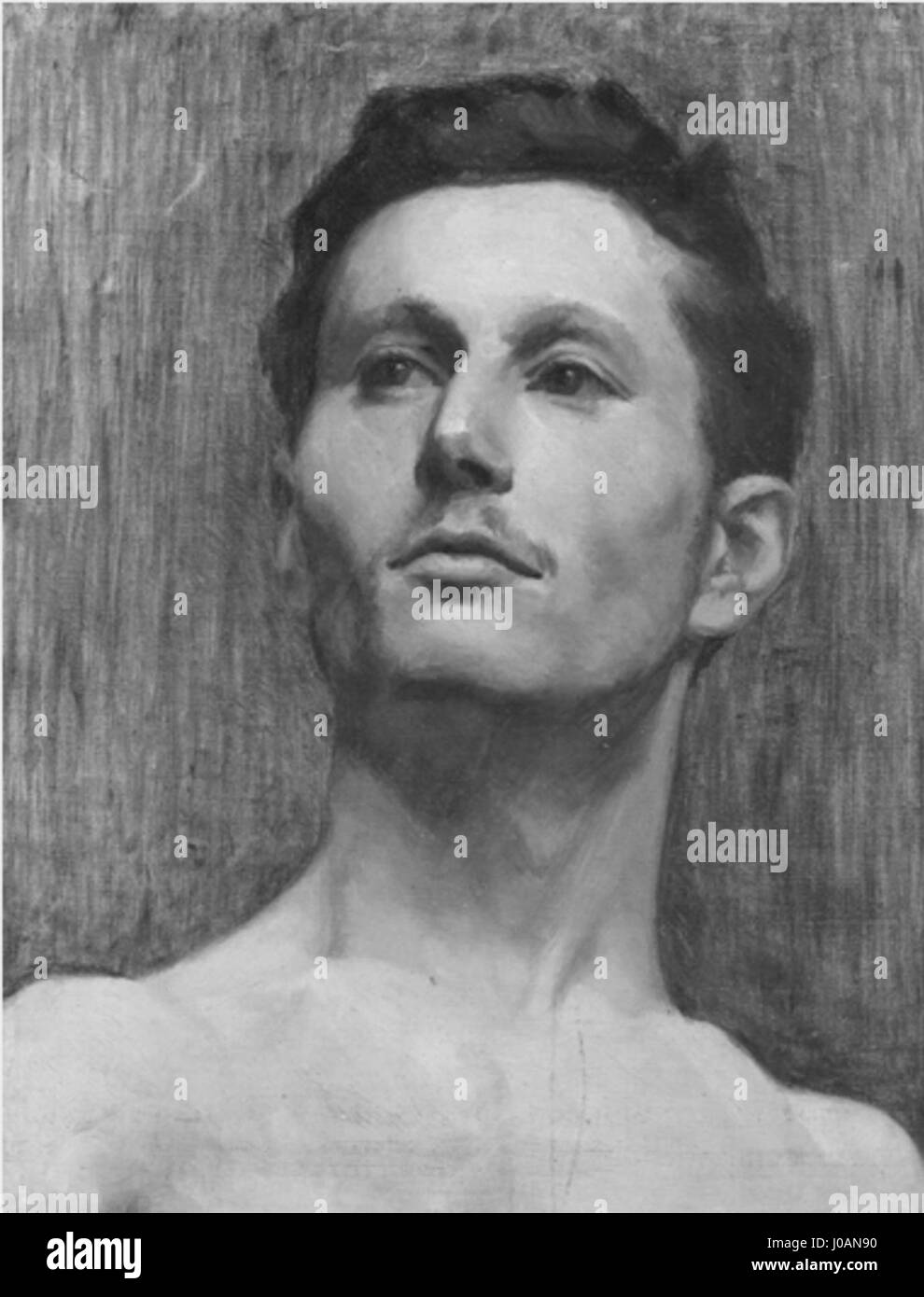 Paul-Désiré Trouillebert (tabl) portrait d'homme, huile sur toile (musées royaux des Beaux-arts de Belgique) Stock Photo