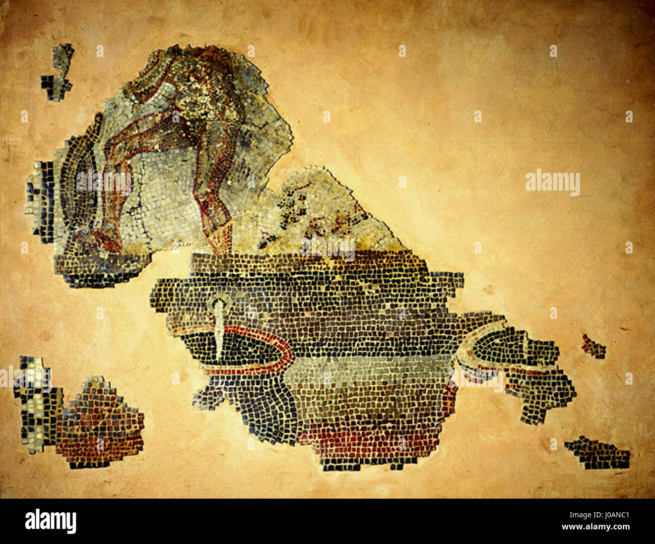 This fragment of a mosaic discovered in Lyon depicts the ancient ...