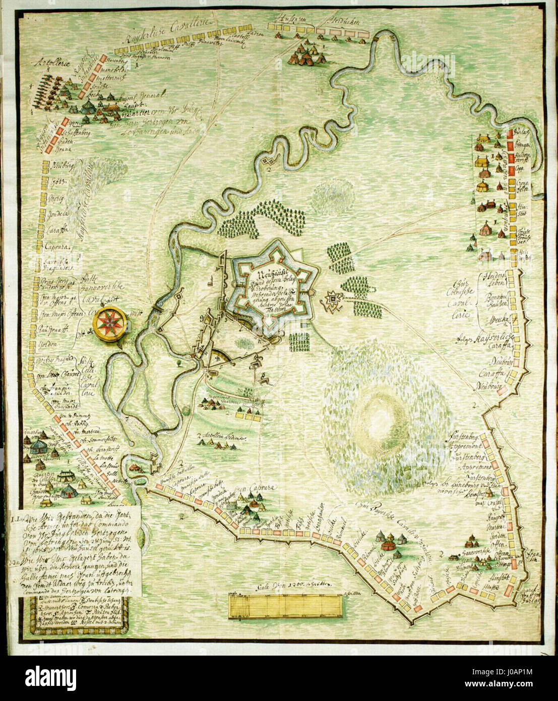 This historical map of Neuhäusel from 1685 details the town’s ...