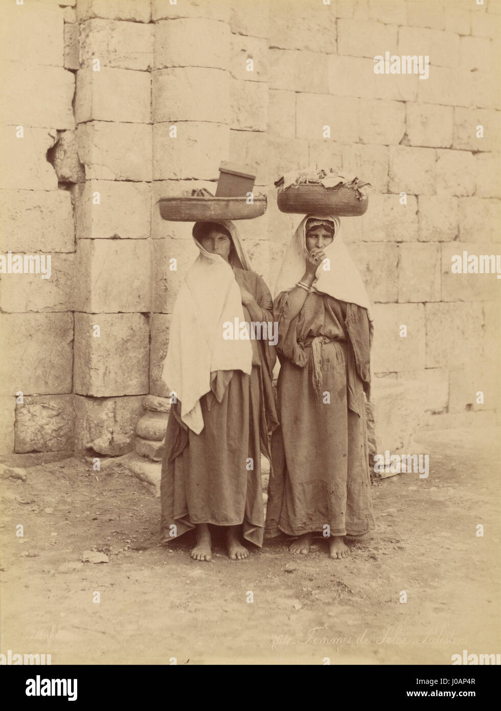 Félix Bonfils (French) - Femmes de Siloé, Palestine - Stock Photo