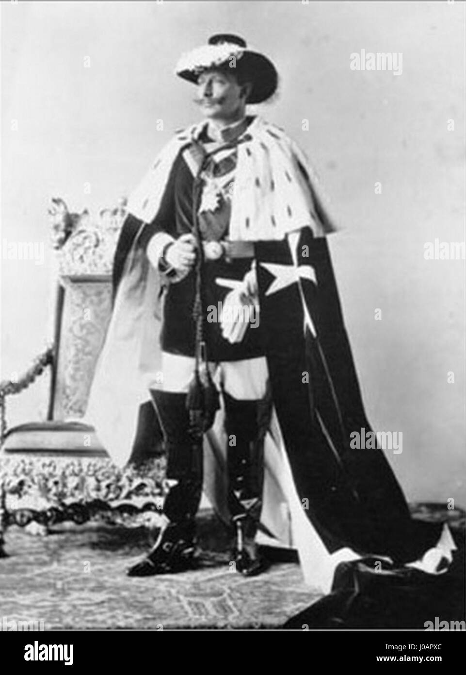 Wilhelm II. liebte auch die Kostümierung als Johanniter Stock Photo