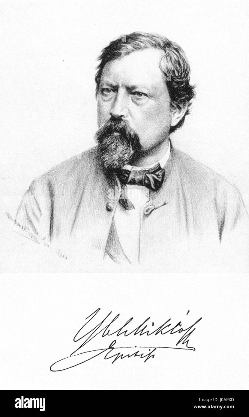 The 'Portrait of Miklós Ybl' by Marastoni, painted in 1866, depicts the renowned Hungarian architect Miklós Ybl. The portrait captures his dignified appearance, reflecting his significant contributions to Hungarian architecture, including the design of the Hungarian State Opera House and other key buildings in Budapest. Stock Photo