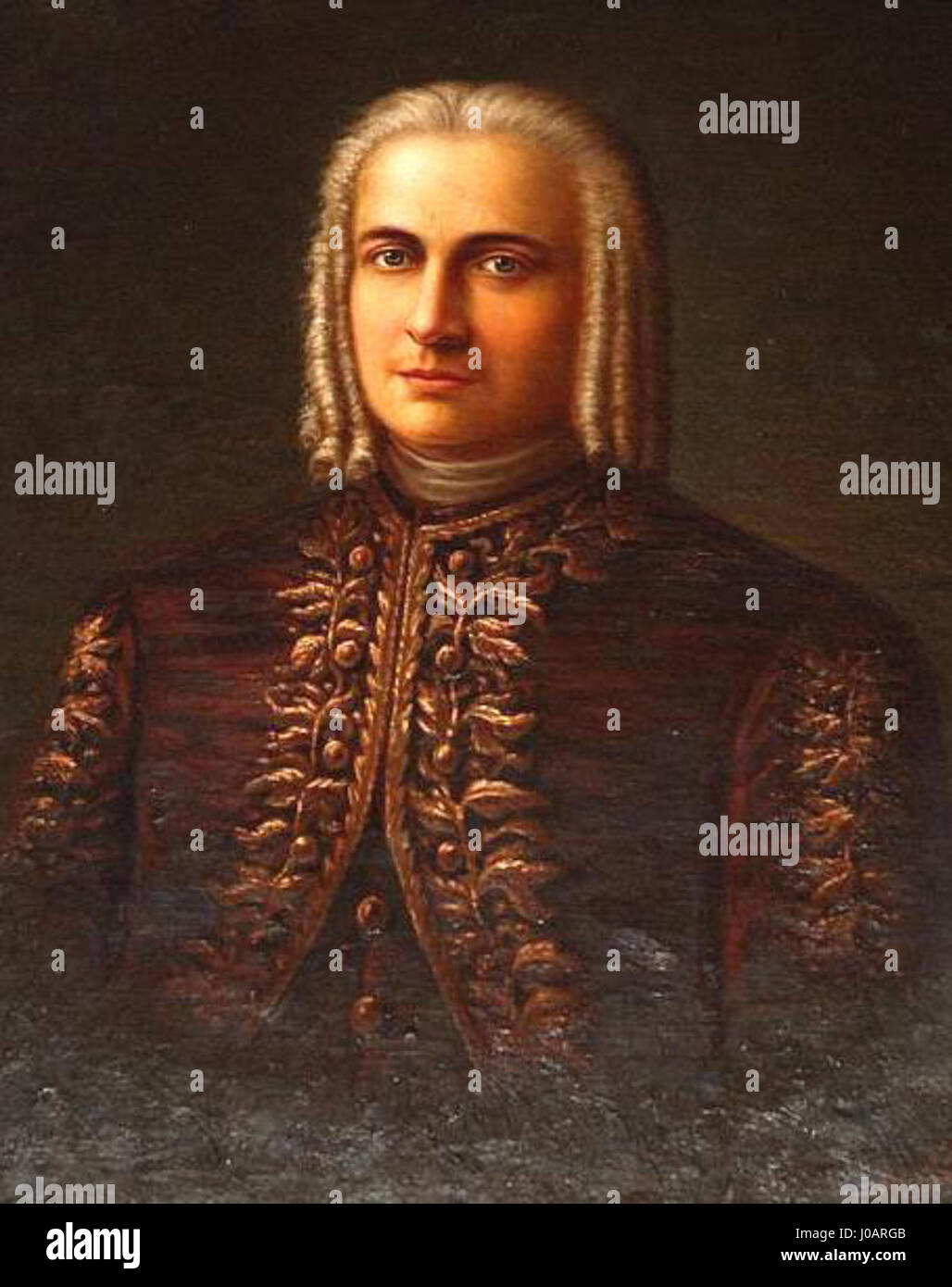 The portrait of Juan Pío de Montúfar by Manuel Salas Alzamora captures ...