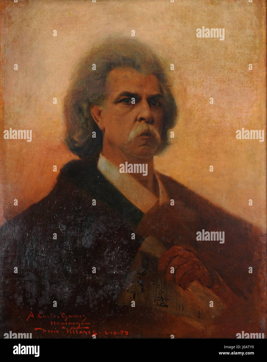 Décio Villares Retrato do maestro Antônio Carlos Gomes Stock Photo