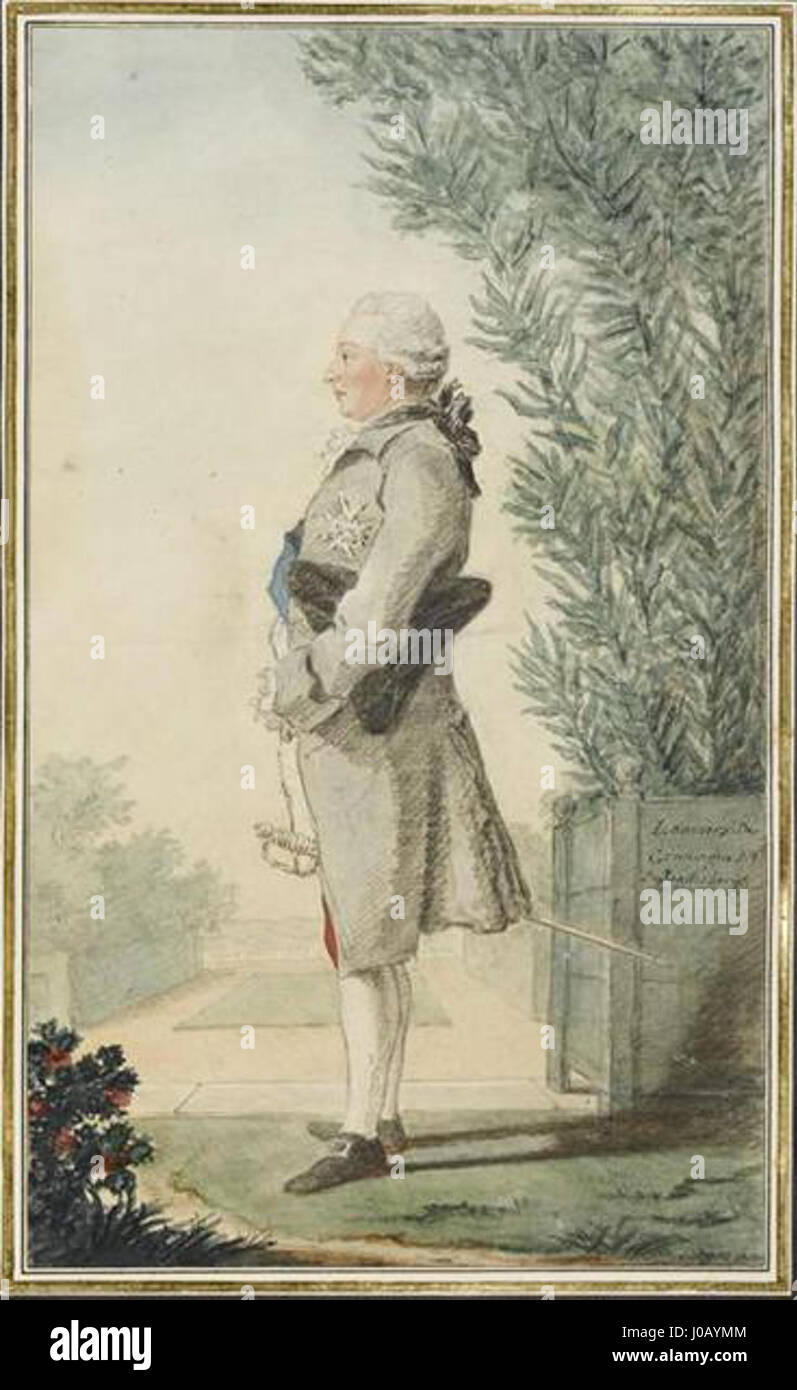 The Prince of Condé (Louis Henri de Bourbon, 17561830) by Carmontelle Stock Photo Alamy
