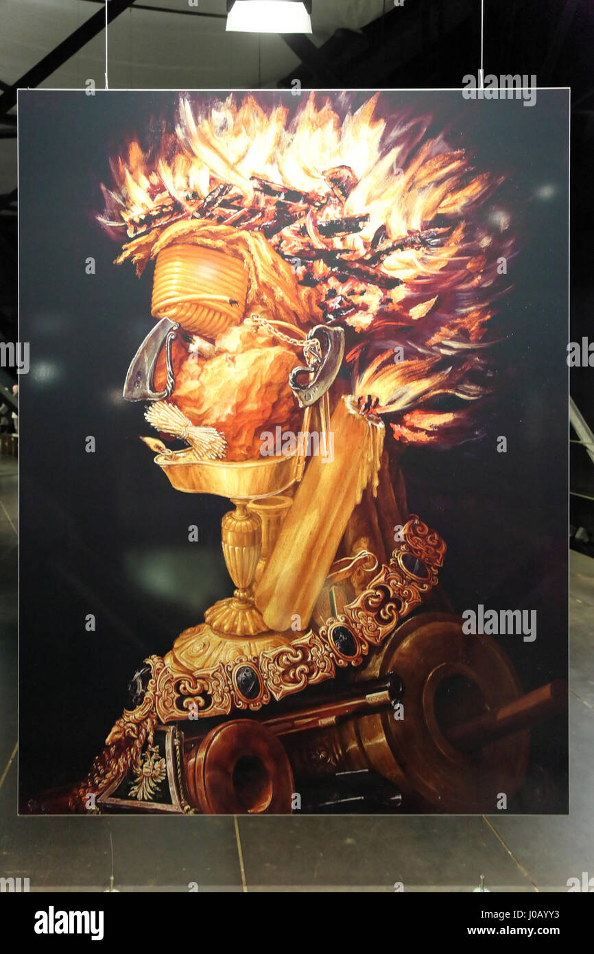 'The Four Elements - Fire' by Giuseppe Arcimboldo, displayed at ...