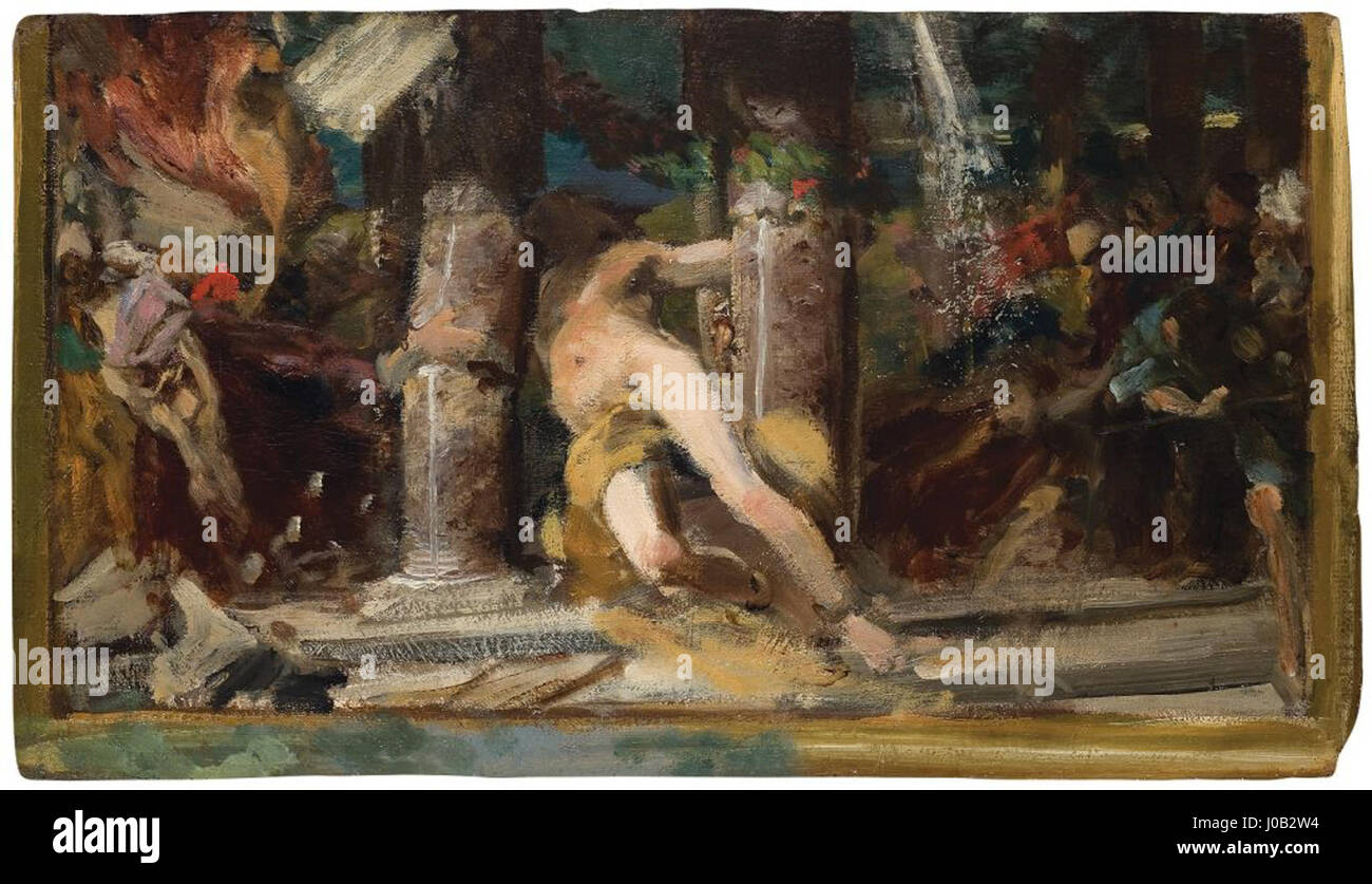 This painting by Czech artist Vojtech Hynais, titled 'Samsonova smrt ...