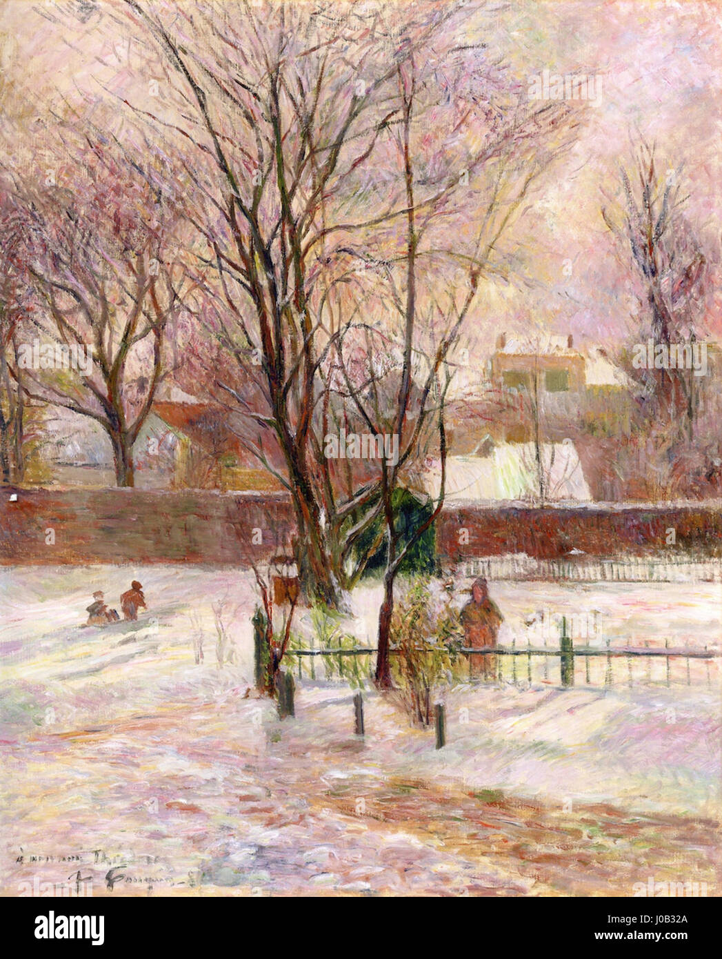 Gauguin 1884 La Neige à Copenhague Stock Photo