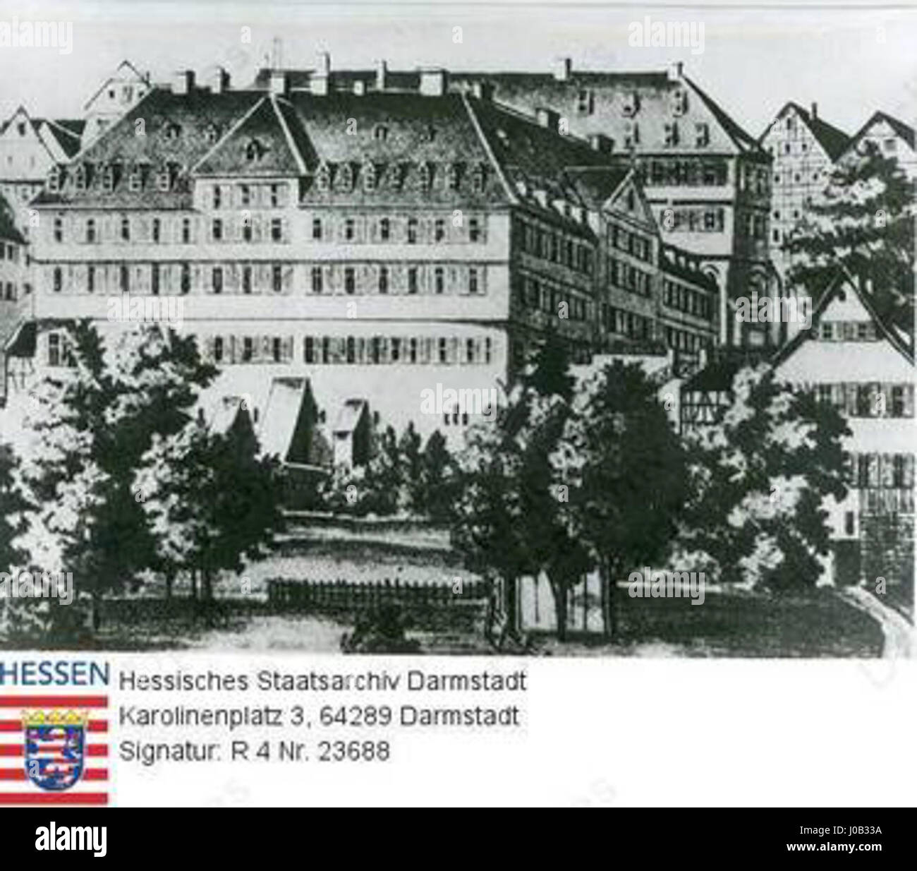 Tübingen, Evangelisches Stift (Ansicht von Süden Stock Photo Alamy