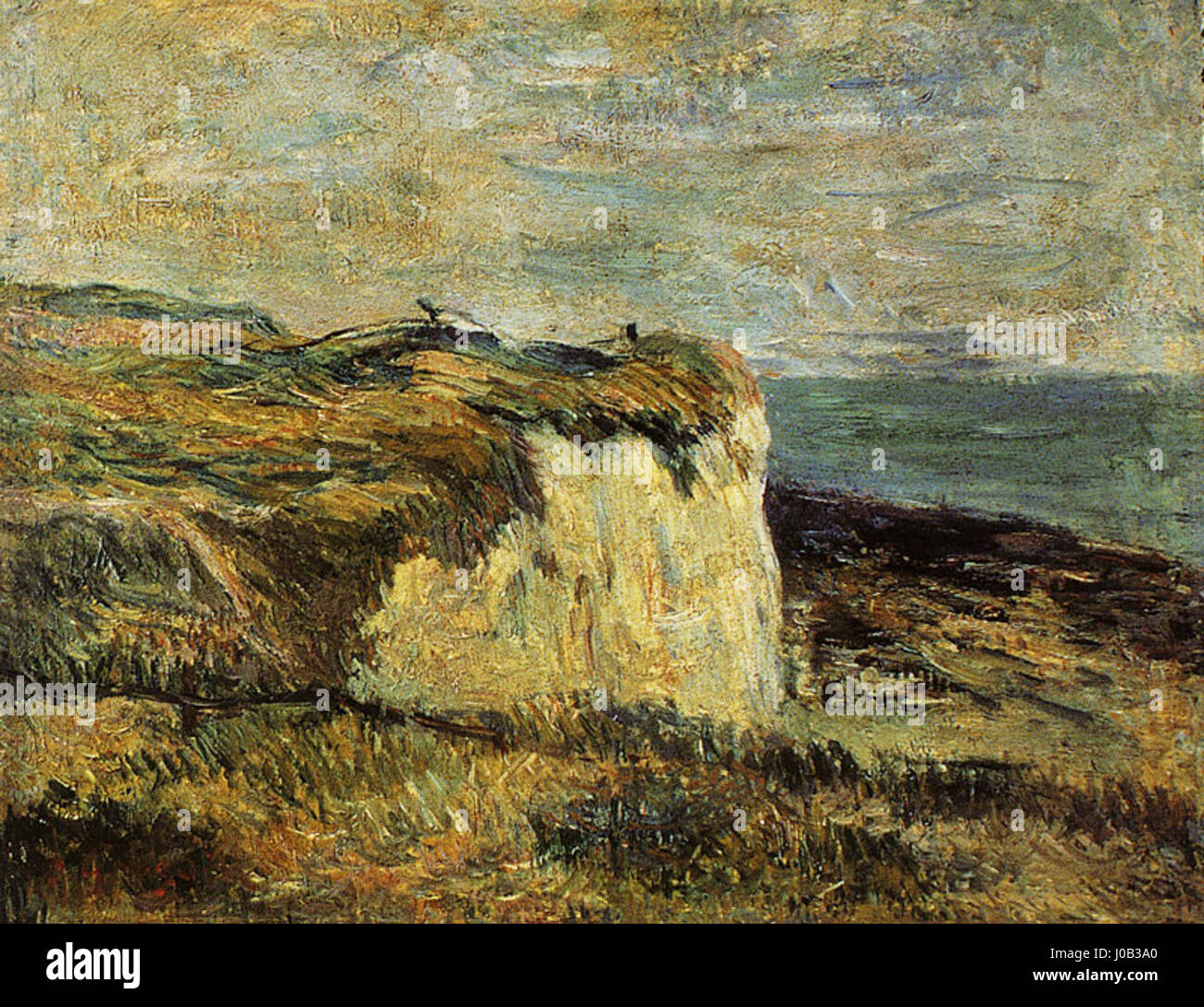 *Falaise près de Dieppe* by Paul Gauguin painted in 1885 portrays a