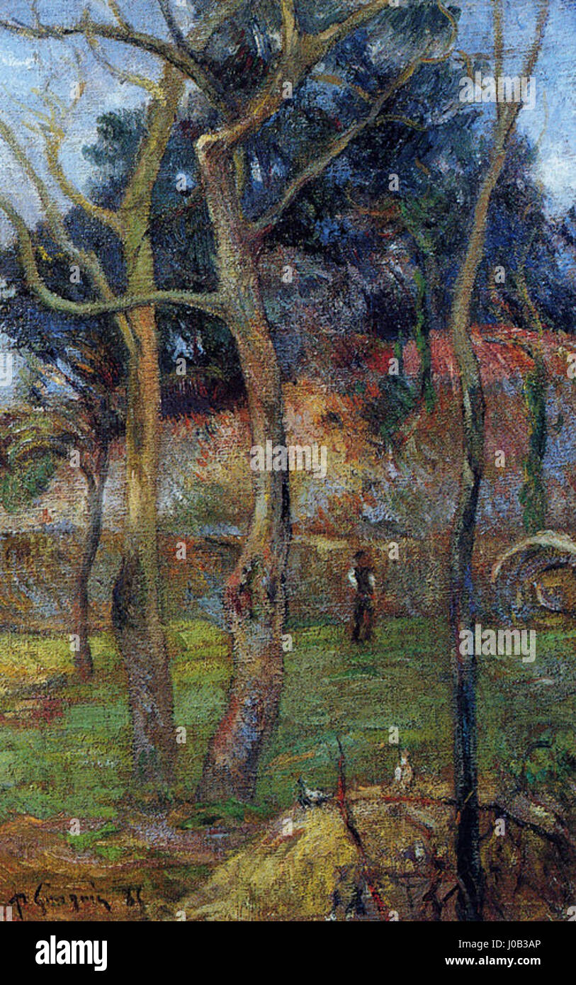 Gauguin 1885 Les Arbres dénudés Stock Photo Alamy