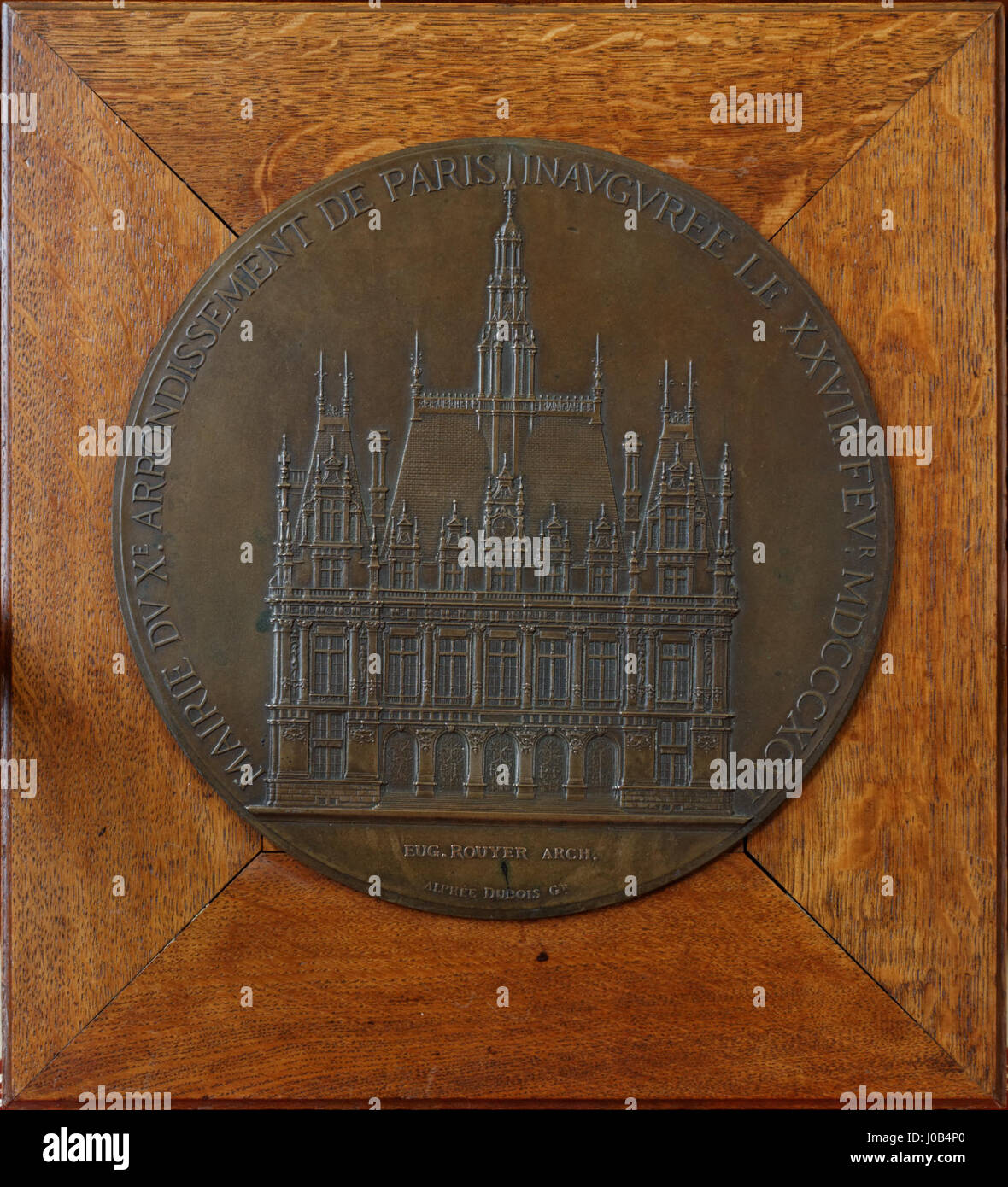 The image depicts the mayor's office in the 10th arrondissement of Paris, with Alphée Dubois, reflecting the municipal governance and local politics of Paris in the 19th century. Stock Photo