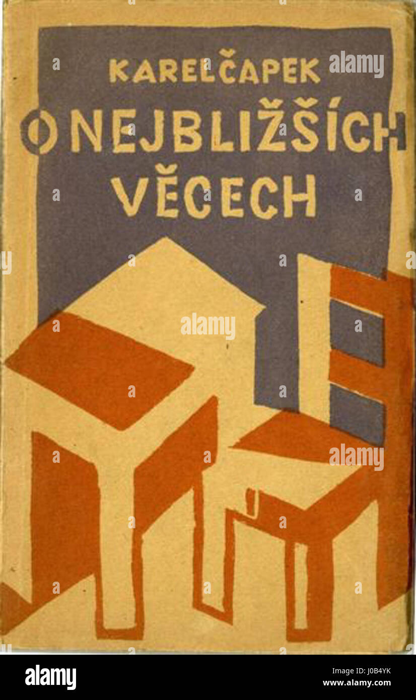 Josef Čapek - Karel Čapek, O nejbližších věcech (obálka knihy, 1925 Stock  Photo - Alamy