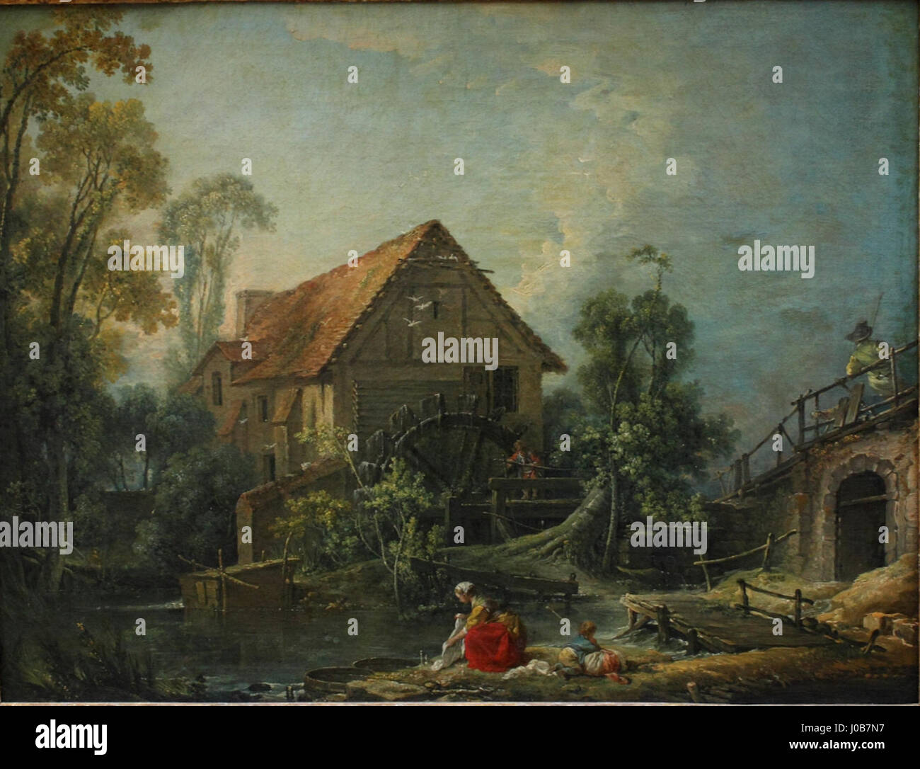 *The Mill* by François Boucher, an 18th-century French Rococo painting ...
