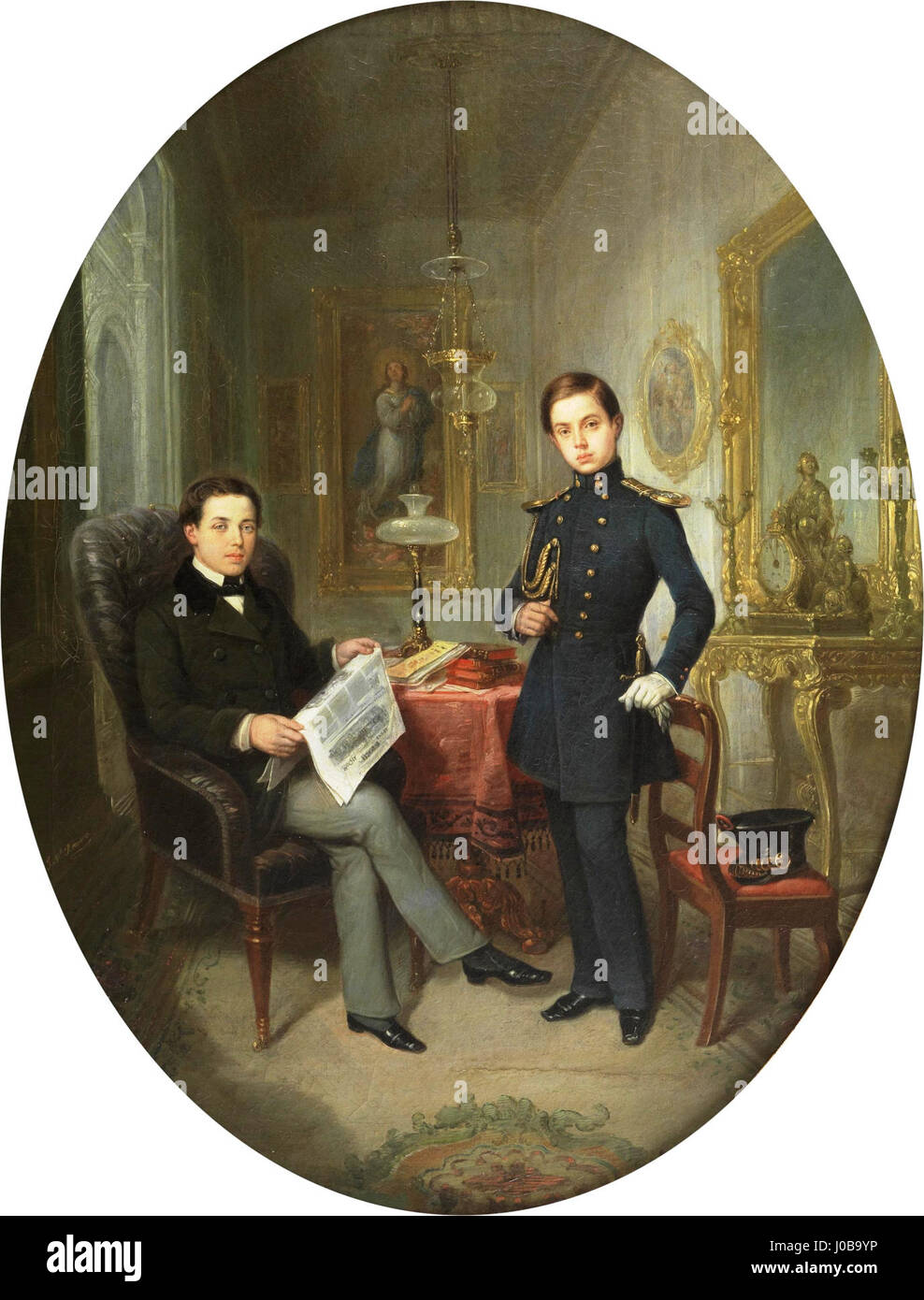 Ricardo y Federico Santaló, de José María Romero López (Museo del Prado) Stock Photo
