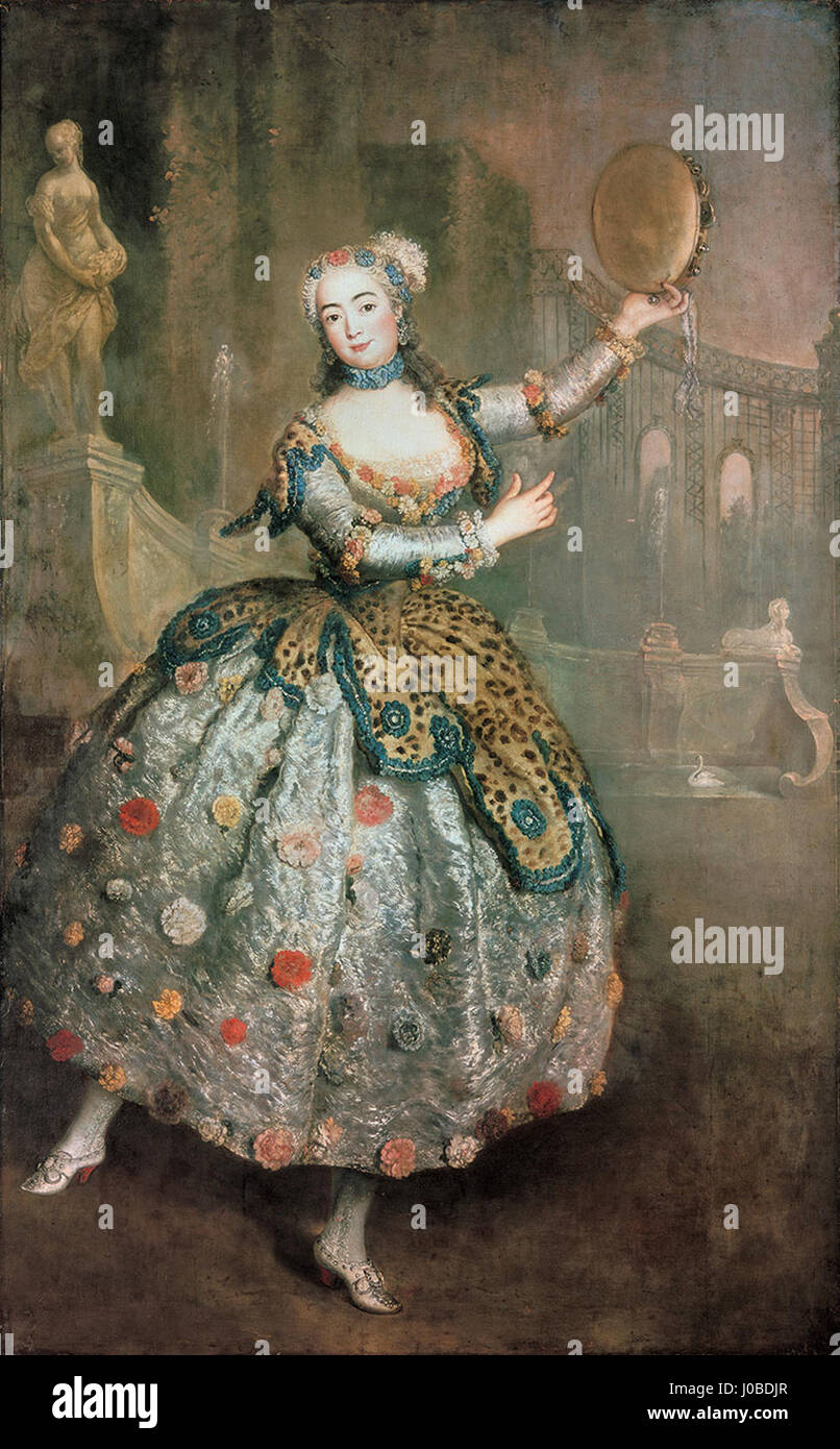 Antoine PESNE (1683E280931757), Die Tänzerin Barbara Campanini (1721E280931799), auch bekannt als Barberina, Gemälde im Stadtschloss Potsdam (Speisezimmer) Stock Photo