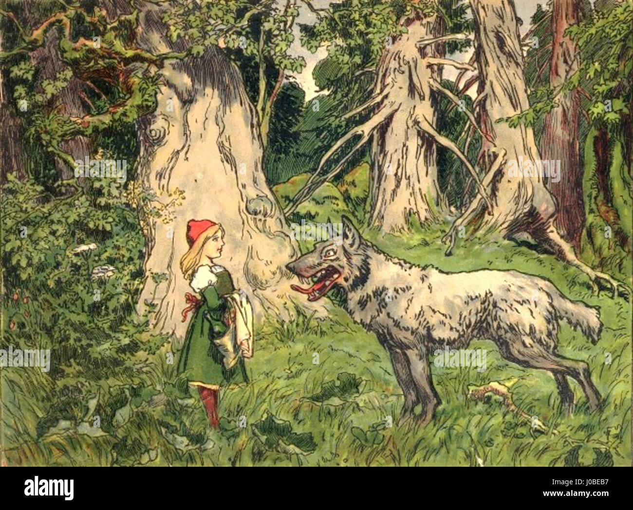 Árpád Schmidhammer’s 'Cerven karkulka' (1905) depicts the well-known ...