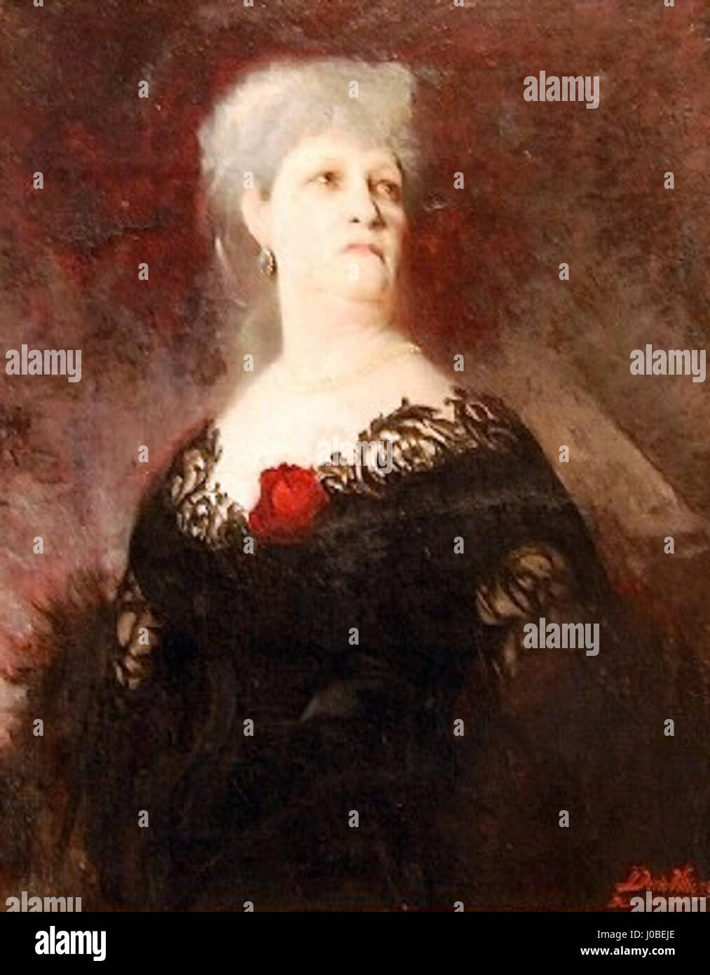 Décio Villares - Retrato de senhora, 1885 Stock Photo
