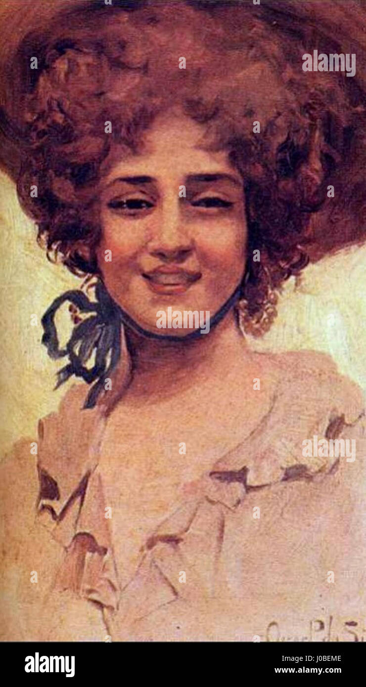 Oscar Pereira da Silva's 'Rosto de moça' presents a portrait of a young ...