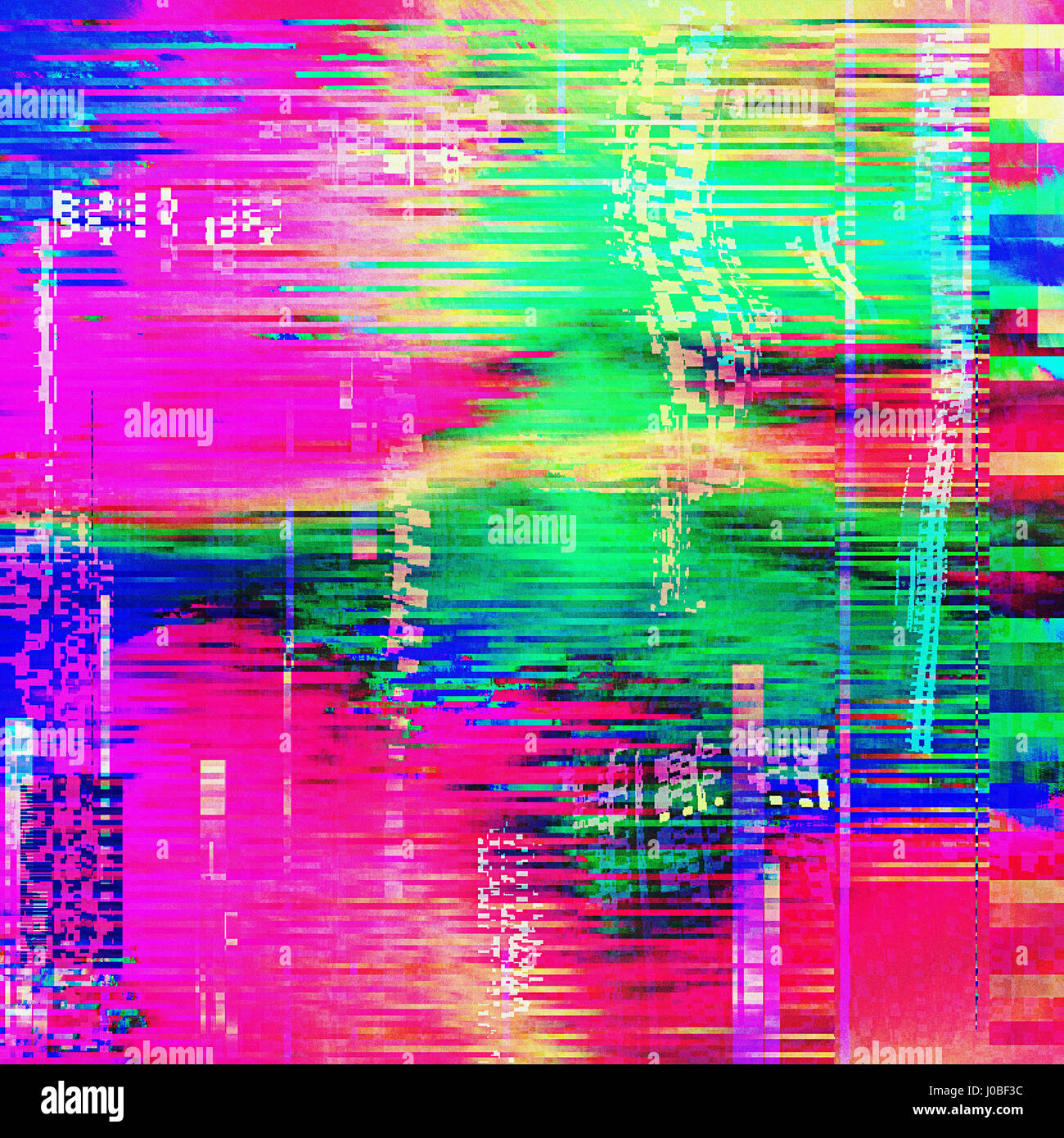 Download Glitch Effect Colorful Abstract Wallpaper
