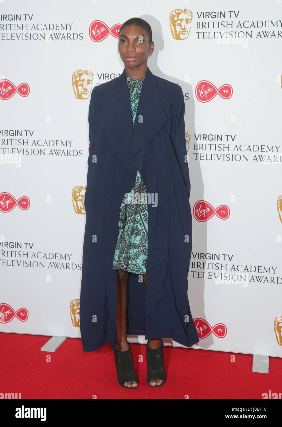 Michaela Coel during the TV Bafta nominations at BAFTA, in central London. Stock Photo