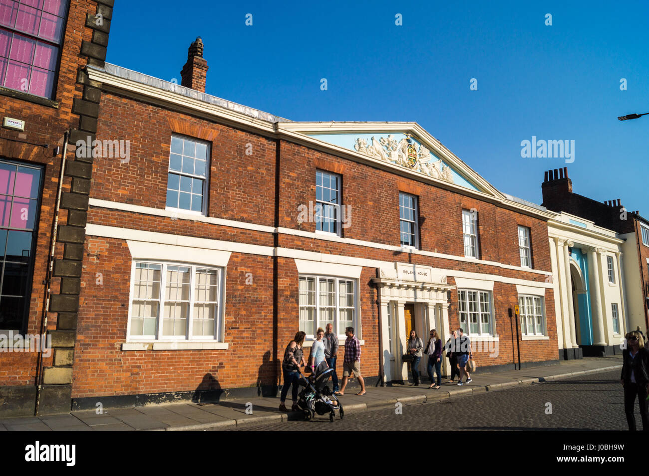 Neo-Classical Ferres Hospital almshouses by John Earle, 1922, now offices, Kingston-upon-Hull, Yorkshire, England Stock Photo