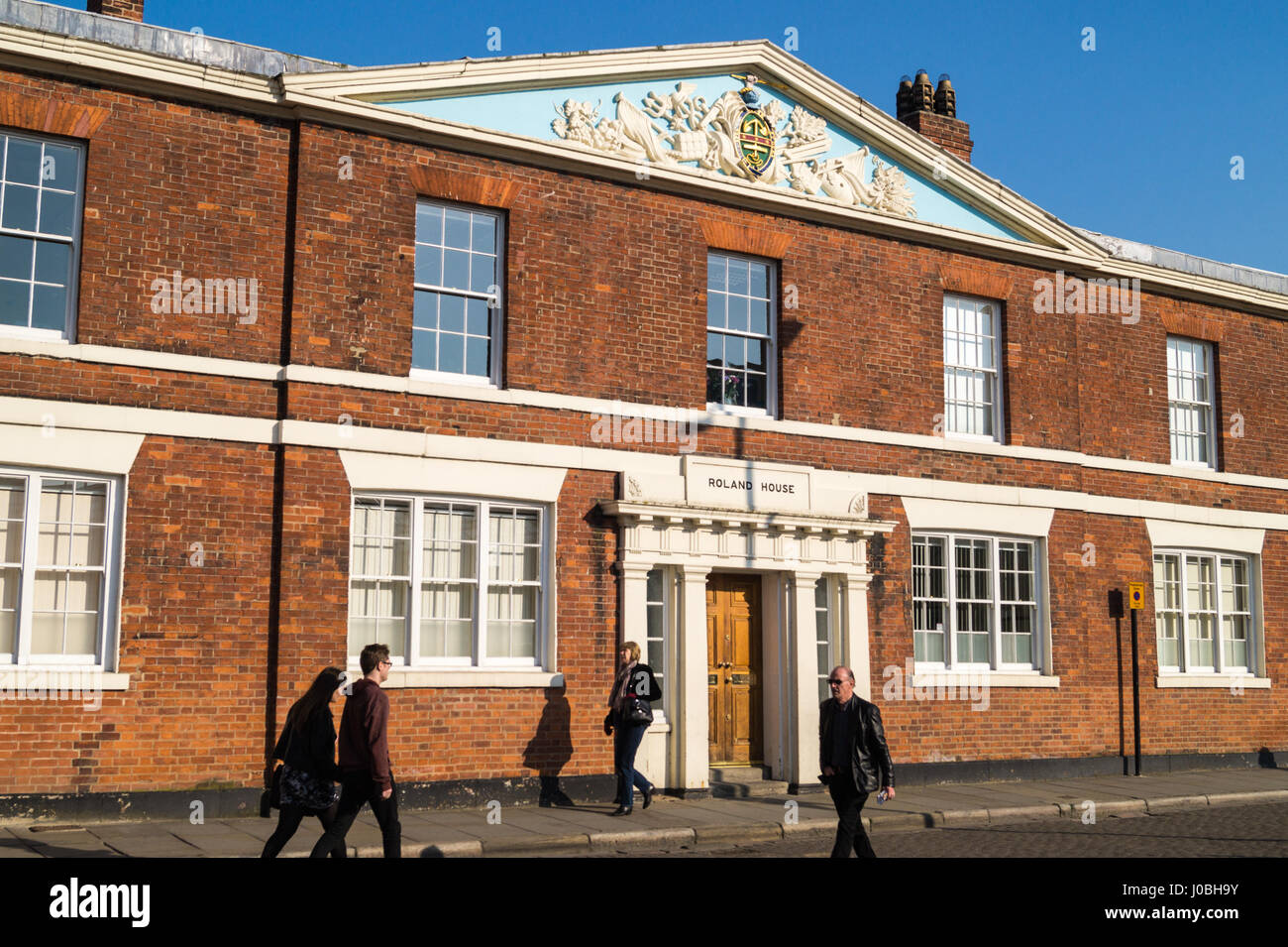 Neo-Classical Ferres Hospital almshouses by John Earle, 1922, now offices, Kingston-upon-Hull, Yorkshire, England Stock Photo