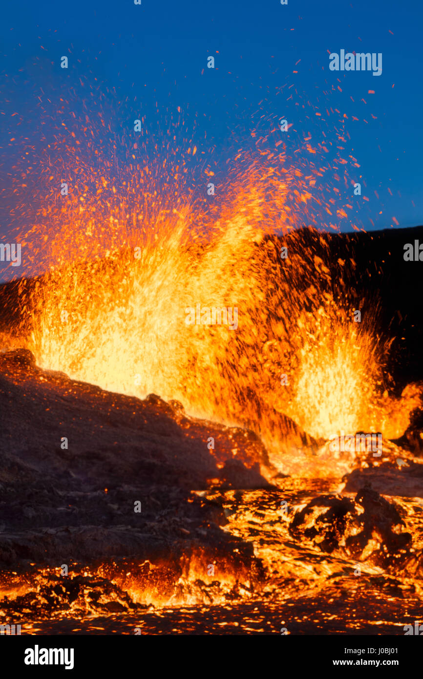 Fountains of lava explode into the air. HAIRRAISING images show of one