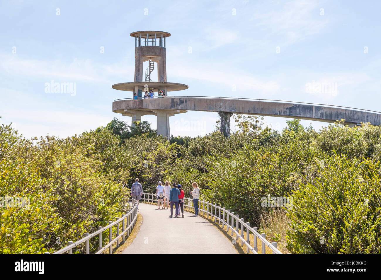 Miami, Fl - March 15, 2017: The Shark Valley Observation Tower in the Everglades National Park. Florida, United States Stock Photo
