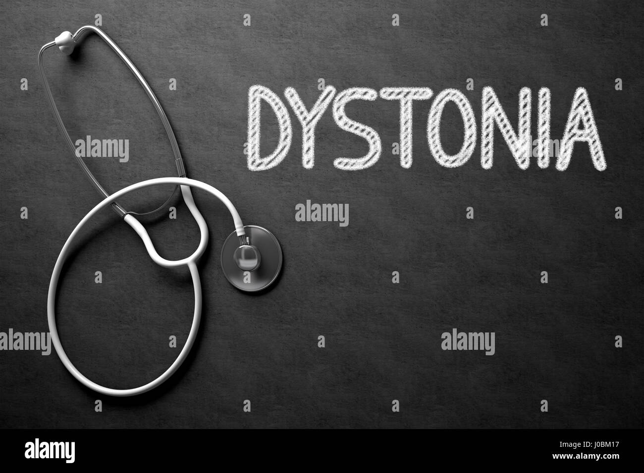 Dystonia - Text on Chalkboard. 3D Illustration. Stock Photo