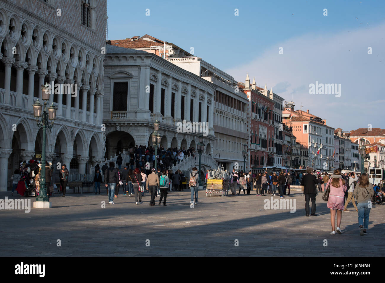 Riva degli Schiavoni waterfront promenade Venice Stock Photo