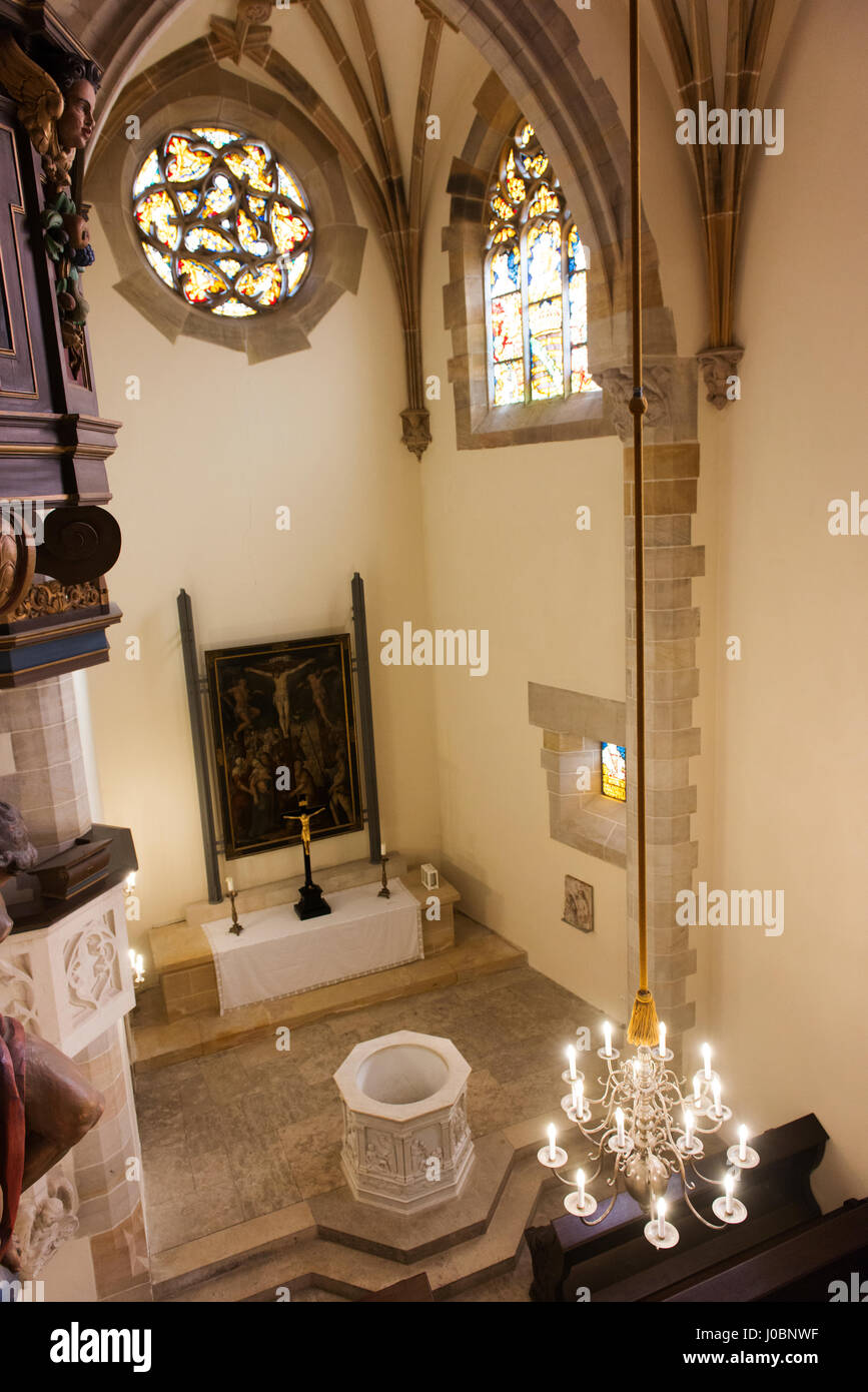 The chapel in Veste Coburg, one of the largest castles in Germany. Stock Photo