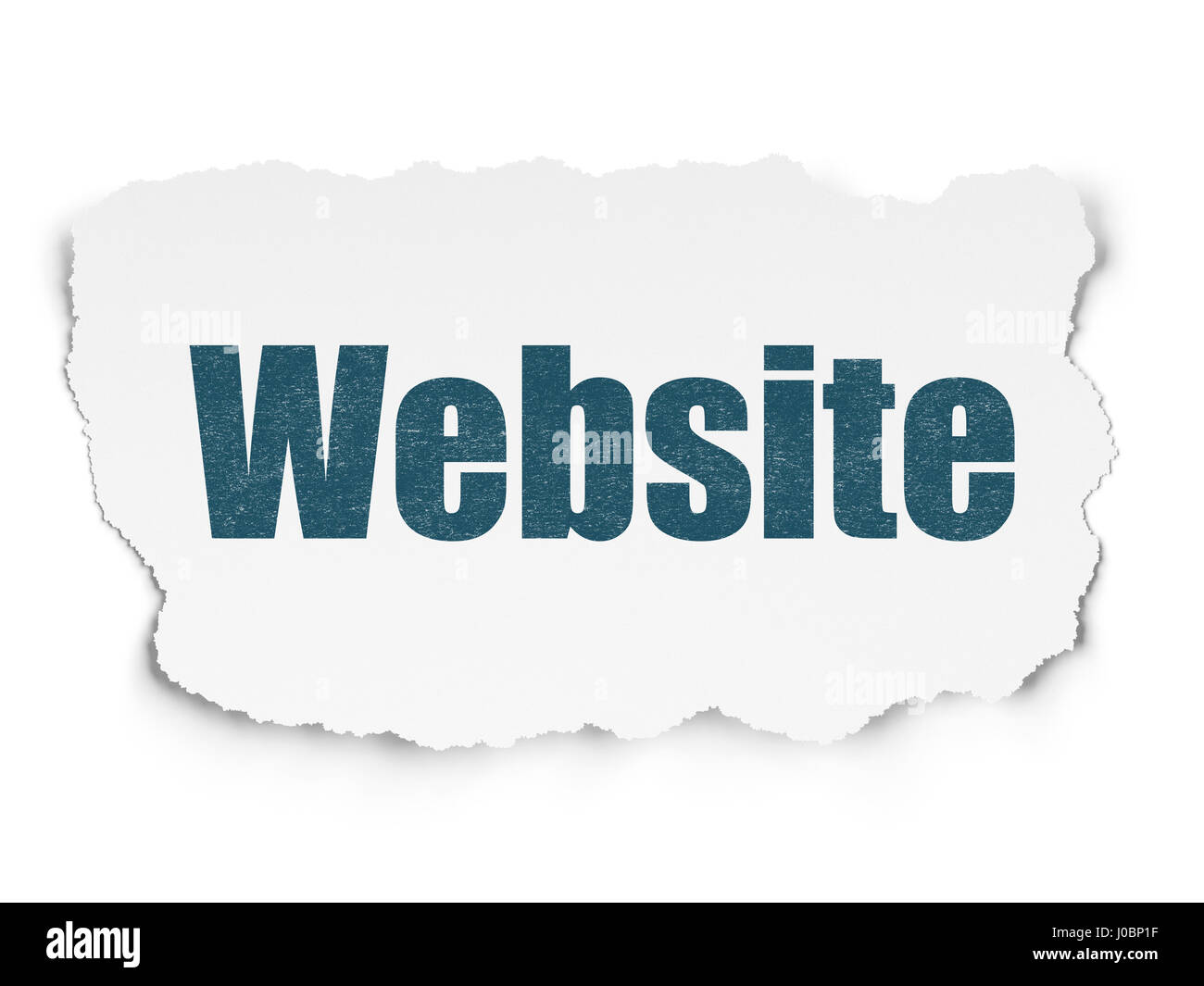Web development concept: Website on Torn Paper background Stock Photo