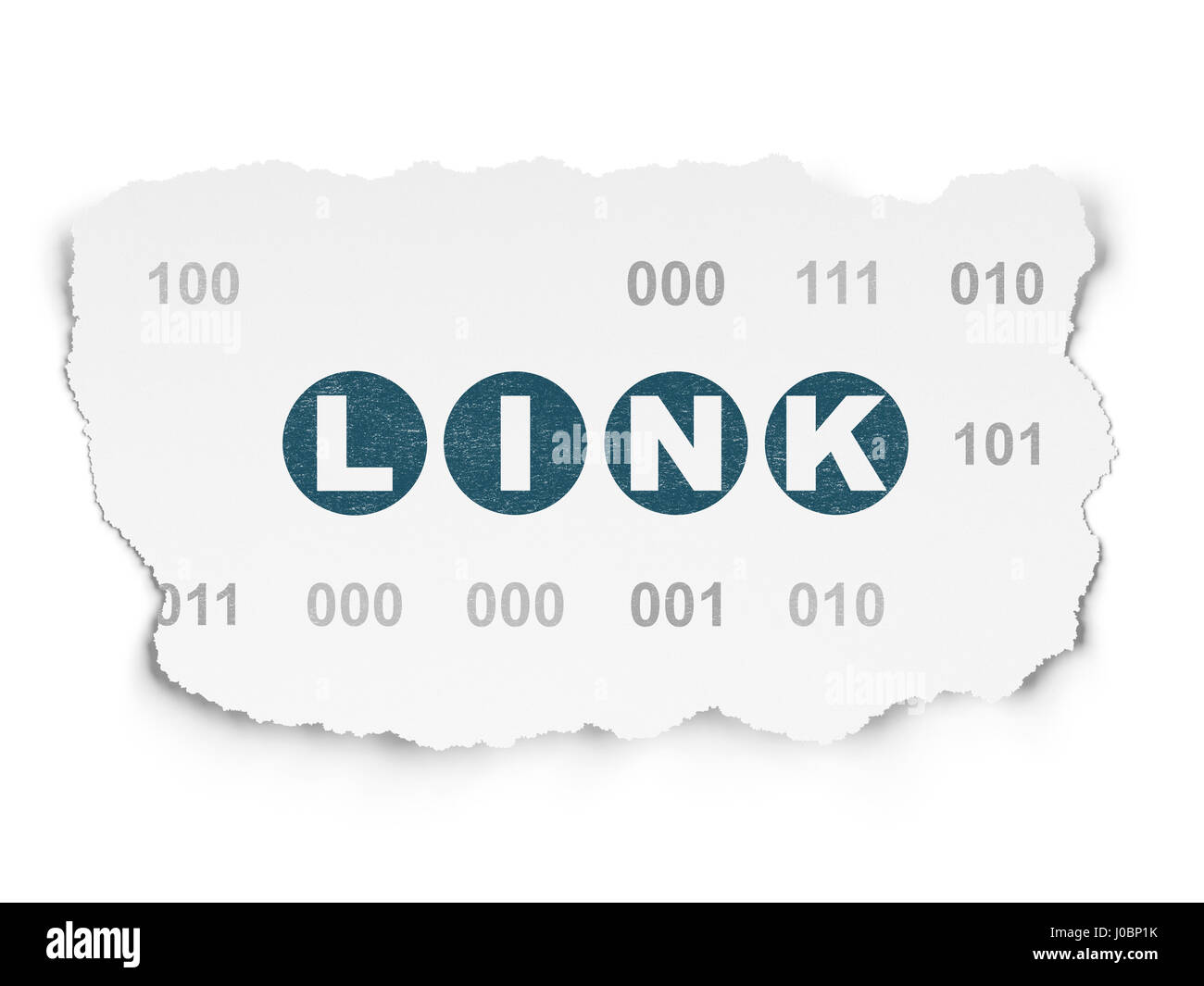 Web design concept: Link on Torn Paper background Stock Photo