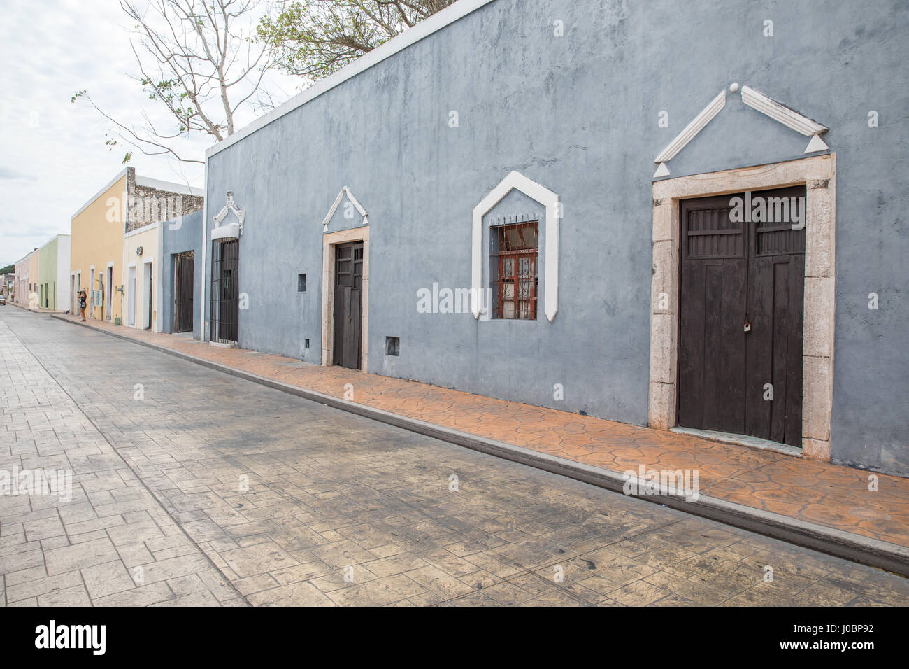 City view of traditional houses of Valladolid old town. Valladolid