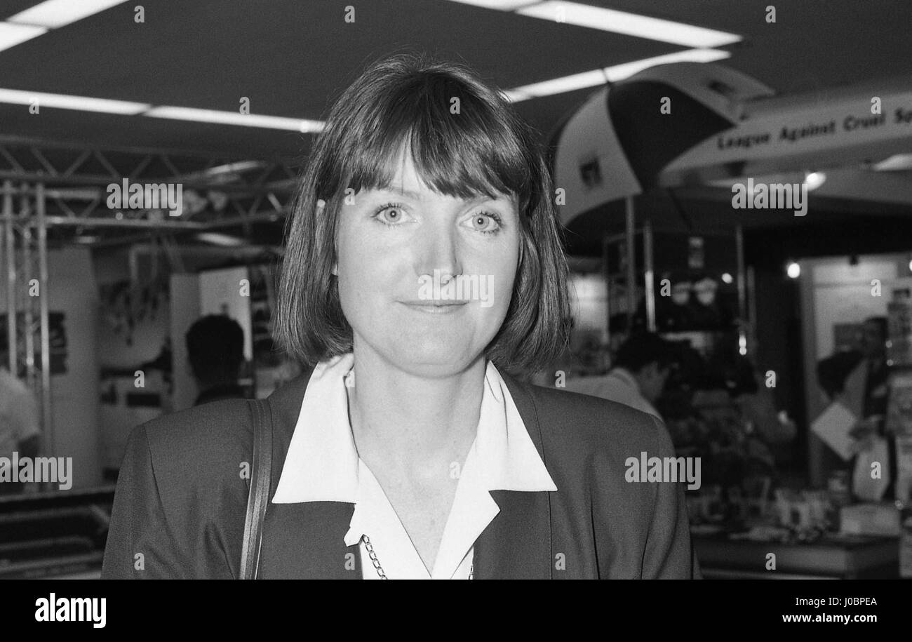 Harriet Harman, Labour party Member of Parliament for Peckam, attends the party conference in Brighton, England on October 1, 1991. Stock Photo